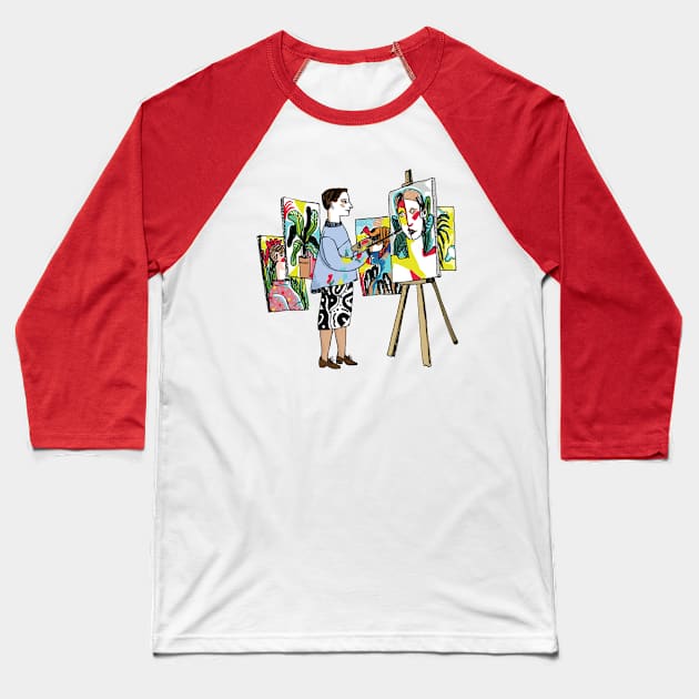 Modernist Painter Baseball T-Shirt by lindsaygrime